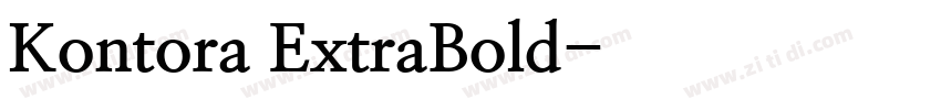 Kontora ExtraBold字体转换